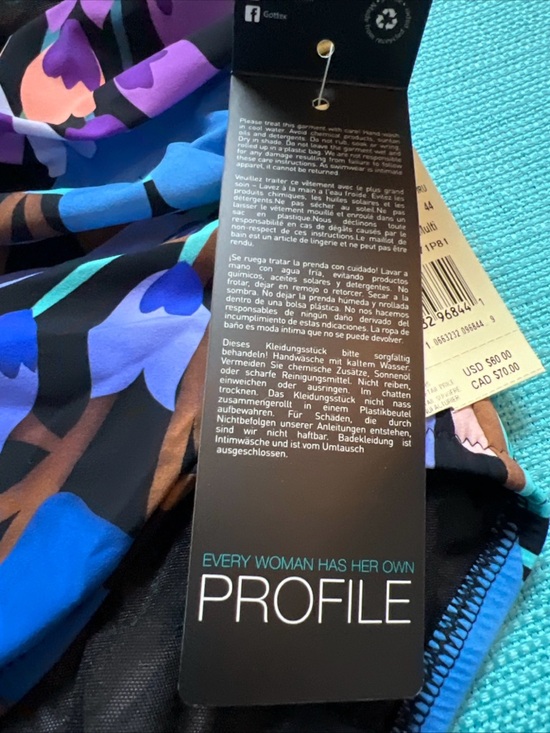 Gottex Women’s Shirred High Waist Bottom Tommy Control Bikini Sz 10 New #F - Picture 9 of 14